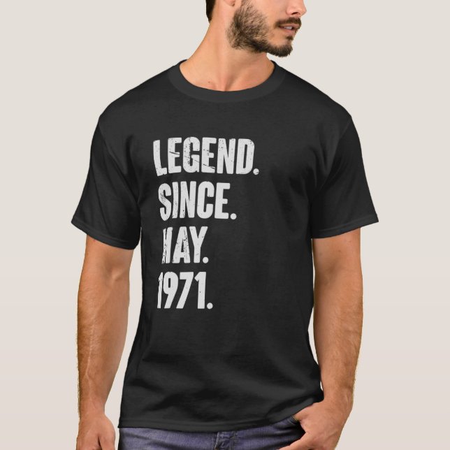 Camiseta Leyenda de 51 años desde mayo de 1971 (Anverso)