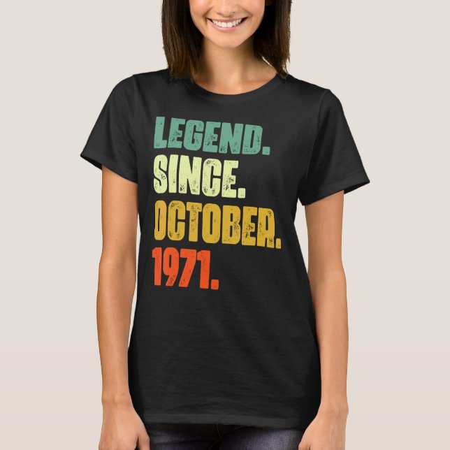 Camiseta Leyenda de 51 años desde octubre de 1971 (Anverso)