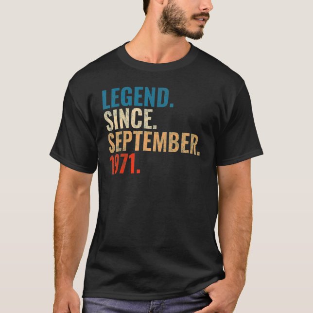 Camiseta Leyenda de 51 años desde septiembre de 1971 51ª Bi (Anverso)