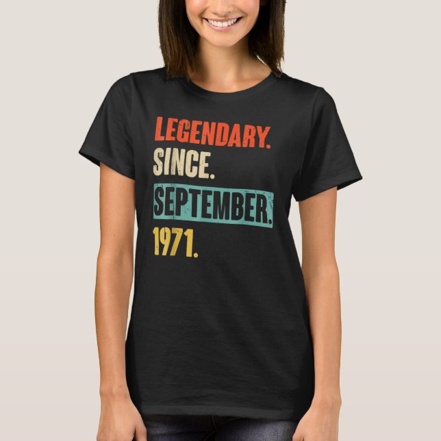 Camiseta Leyenda de 51 años desde septiembre de 1971 51ª Bi (Anverso)