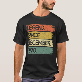 Camiseta Leyenda de 52 años desde diciembre de 1970 52º nac