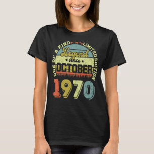 Camiseta Leyenda de 52 años desde octubre de 1970 52º nacim