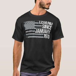 Camiseta Leyenda de 53 años desde enero de 1970 53ᵉʳ cumple