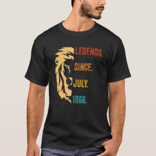 Camiseta Leyenda de 54 años desde julio de 1968 54 cumpleañ