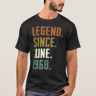 Camiseta Leyenda de 54 años desde junio de 1968 54 cumpleañ