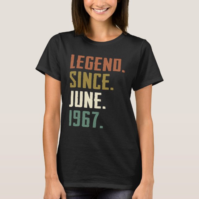 Camiseta Leyenda de 55 años desde junio de 1967 55º cumplea (Anverso)