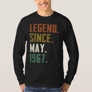 Camiseta Leyenda de 55 años desde mayo de 1967 55 cumpleaño