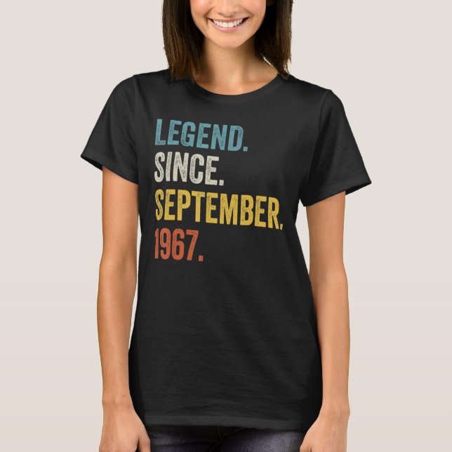 Camiseta Leyenda de 55 años desde septiembre de 1967 55º na (Anverso)