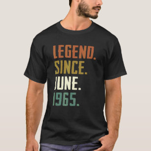Camiseta Leyenda de 57 años desde junio de 1965 57 cumpleañ