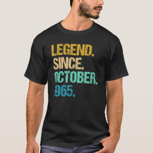 Camiseta Leyenda de 57 años desde octubre de 1965 57º nacim