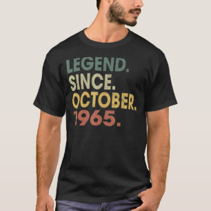Camiseta Leyenda de 57 años desde octubre de 1965 57º nacim