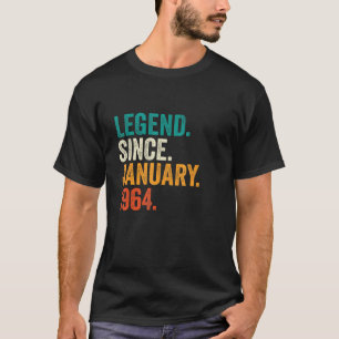 Camiseta Leyenda de 58 años desde enero de 1964 58º nacimie