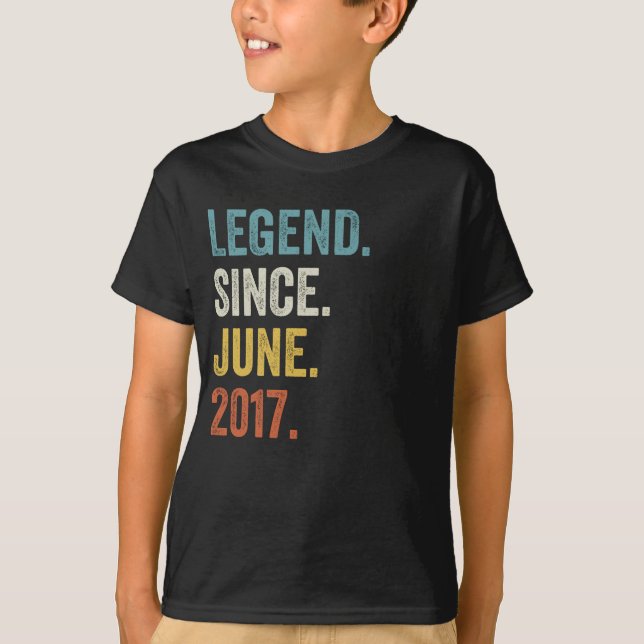 Camiseta Leyenda de 5 años desde junio de 2017 5º cumpleaño (Anverso)