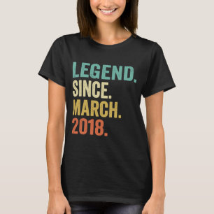 Camiseta Leyenda de 5 años desde marzo de 2018 5º cumpleaño