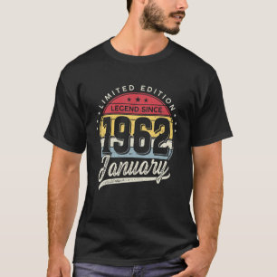 Camiseta Leyenda de 60 años de antigüedad desde 1962 Ene