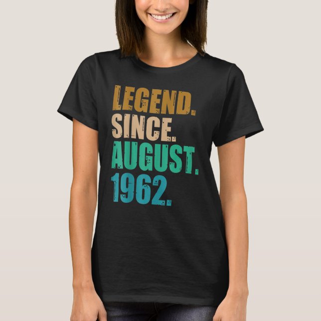 Camiseta Leyenda de 60 años desde agosto de 1962 (Anverso)