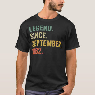 Camiseta Leyenda de 60 años desde septiembre de 1962 60 Bda