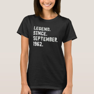 Camiseta Leyenda de 60 años desde septiembre de 1962 60th B