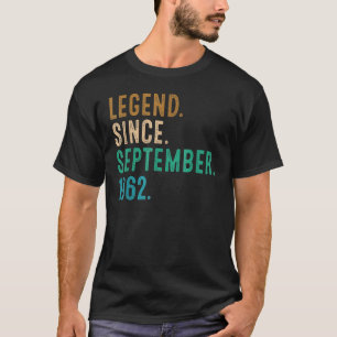 Camiseta Leyenda de 60 años desde septiembre de 1962 60th B