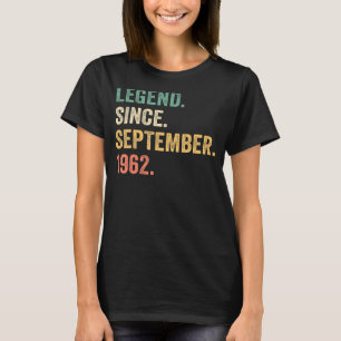 Camiseta Leyenda de 60 años desde septiembre de 1962 60th B