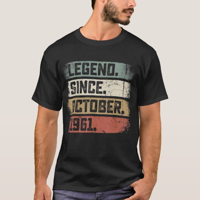 Camiseta Leyenda de 61 años desde octubre de 1961 (Anverso)