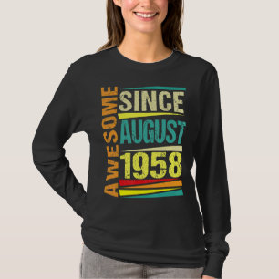 Camiseta Leyenda de 64 años desde agosto de 1958 64º nacimi