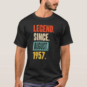 Camiseta Leyenda de 65 años desde agosto de 1957 65º nacimi