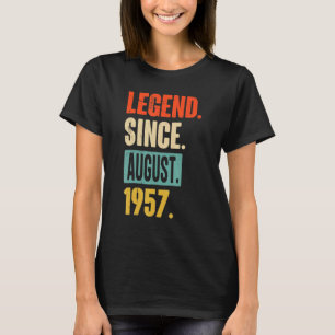 Camiseta Leyenda de 65 años desde agosto de 1957 65º nacimi