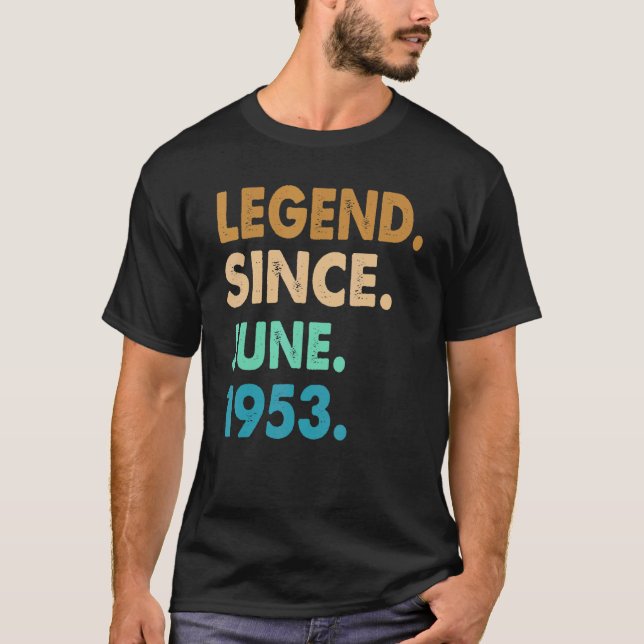 Camiseta Leyenda de 69 años desde junio de 1953 69º Vint de (Anverso)