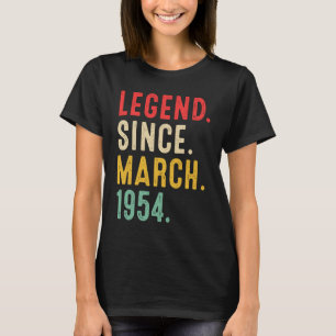 Camiseta Leyenda de 69 años desde marzo de 1954 69º nacimie
