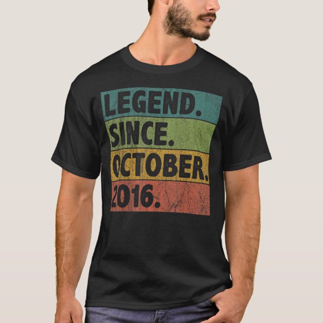 Camiseta Leyenda de 6 años desde octubre de 2016 (Anverso)