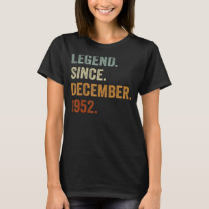 Camiseta Leyenda de 70 años desde diciembre de 1952 70º nac
