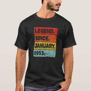 Camiseta Leyenda de 70 años desde enero de 1953 70º nacimie