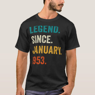 Camiseta Leyenda de 70 años desde enero de 1953 70º nacimie