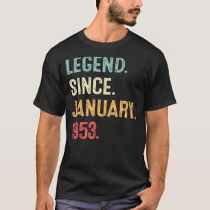 Camiseta Leyenda de 70 años desde enero de 1953 70º nacimie