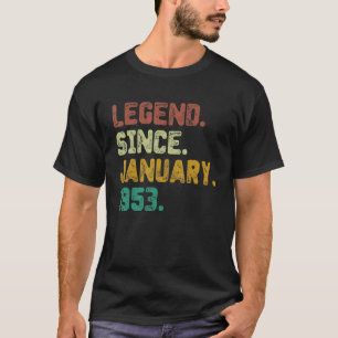 Camiseta Leyenda de 70 años desde enero de 1953 70º nacimie