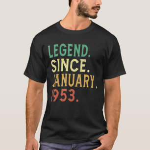 Camiseta Leyenda de 70 años desde enero de 1953 70º nacimie