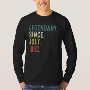 Camiseta Leyenda de 70 años desde julio de 1952 70º cumplea