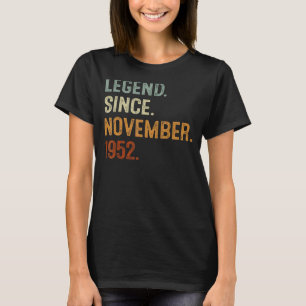 Camiseta Leyenda de 70 años desde noviembre de 1952 70º nac