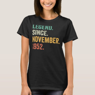 Camiseta Leyenda de 70 años desde noviembre de 1952 70º nac