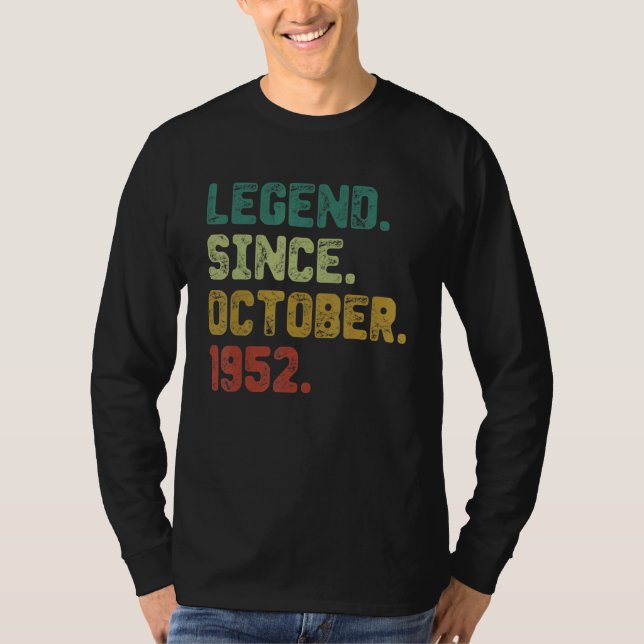 Camiseta Leyenda de 70 años desde octubre de 1952 (Anverso)