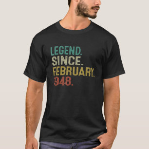 Camiseta Leyenda de 75 años desde febrero de 1948 75º nacim