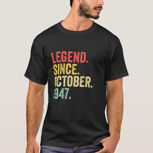 Camiseta Leyenda de 75 años desde octubre de 1947 (Anverso)