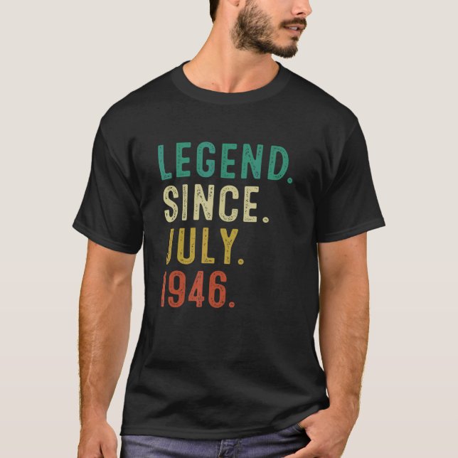 Camiseta Leyenda de 76 años desde julio de 1946 76º cumplea (Anverso)