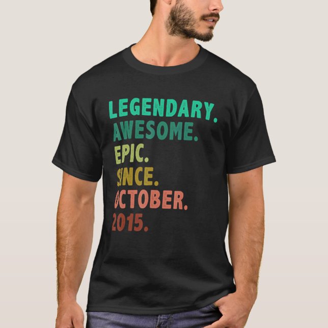 Camiseta Leyenda de 7 años desde octubre de 2015 (Anverso)