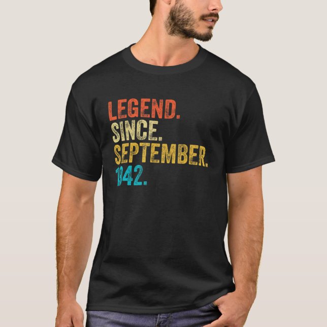 Camiseta Leyenda de 80 años desde septiembre de 1942 80th B (Anverso)