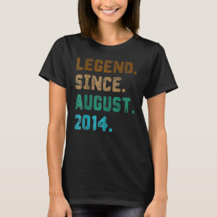 Camiseta Leyenda de 8 años desde agosto de 2014 8º cumpleañ