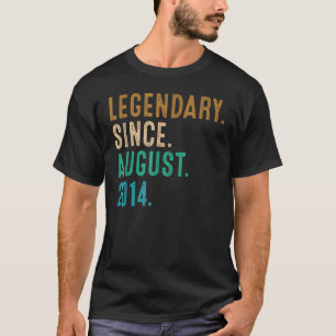 Camiseta Leyenda de 8 años desde agosto de 2014 8º cumpleañ