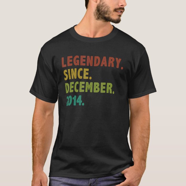 Camiseta Leyenda de 8 años desde diciembre de 2014 8º nacim (Anverso)