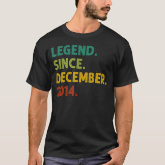 Camiseta Leyenda de 8 años desde diciembre de 2014 8º nacim
